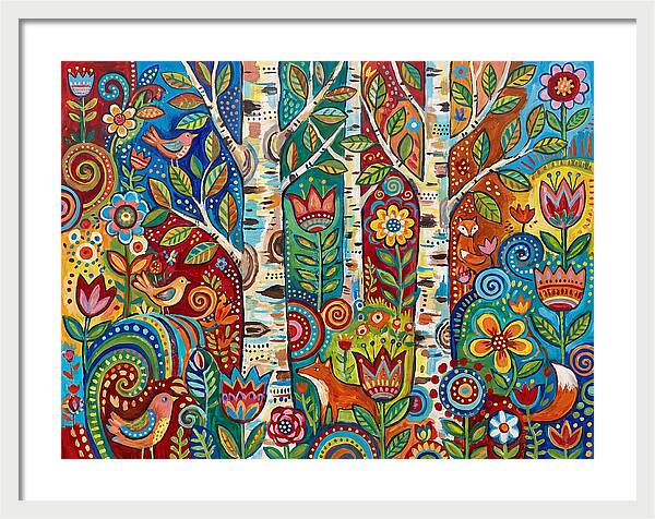 Colorful Birch Tree Fantasy