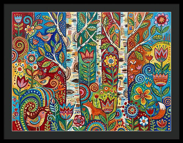 Colorful Birch Tree Fantasy
