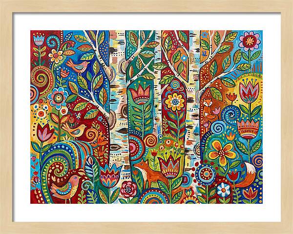 Colorful Birch Tree Fantasy