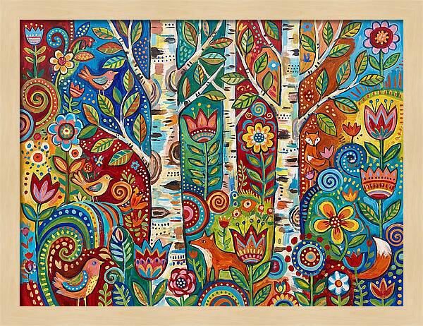 Colorful Birch Tree Fantasy