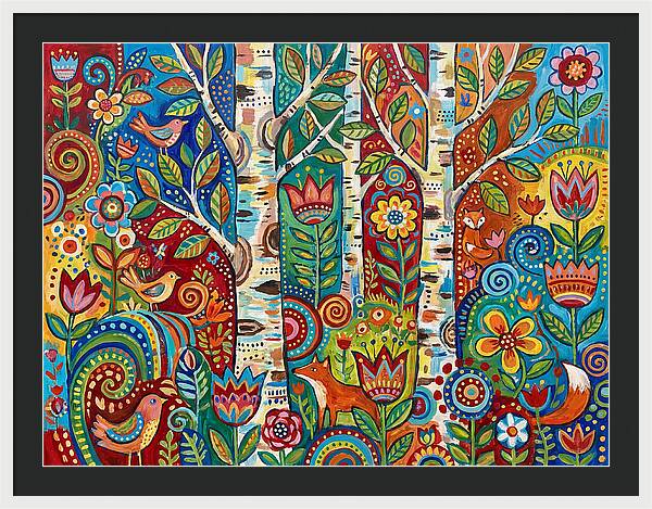 Colorful Birch Tree Fantasy