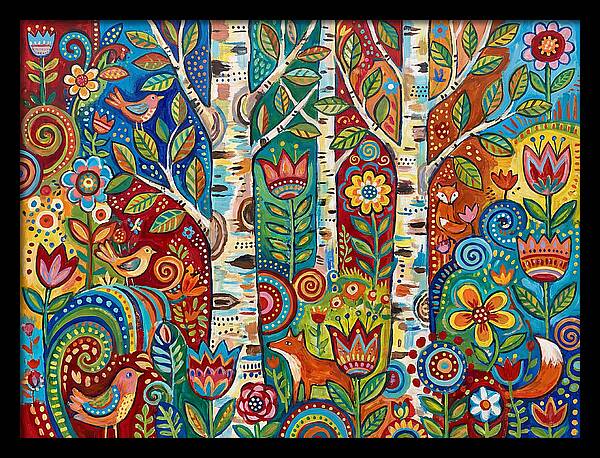 Colorful Birch Tree Fantasy