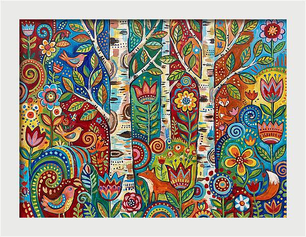 Colorful Birch Tree Fantasy