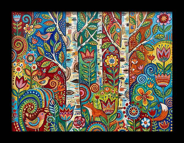Colorful Birch Tree Fantasy
