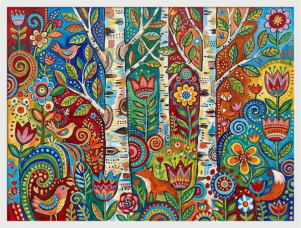 Colorful Birch Tree Fantasy