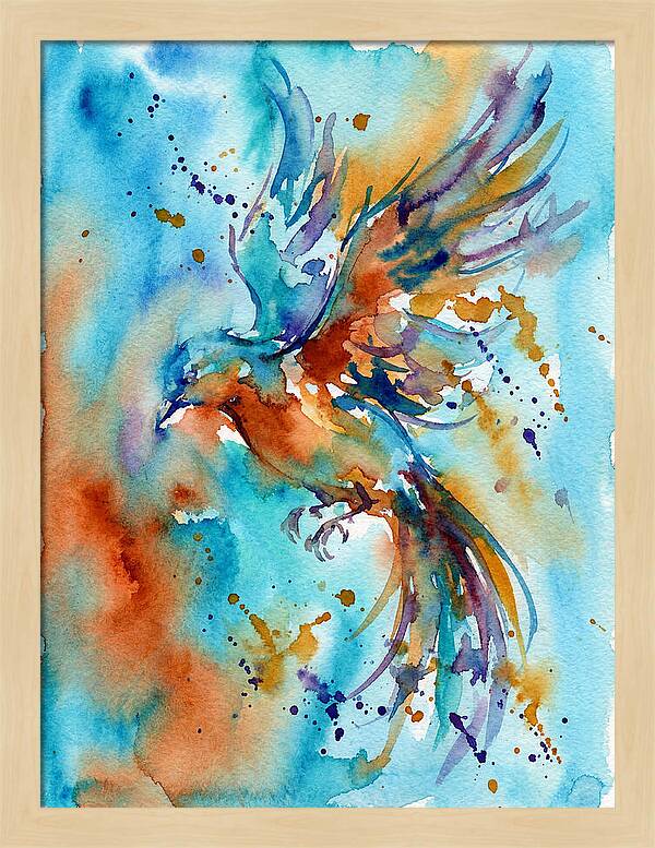 Colorful Bird In Flight