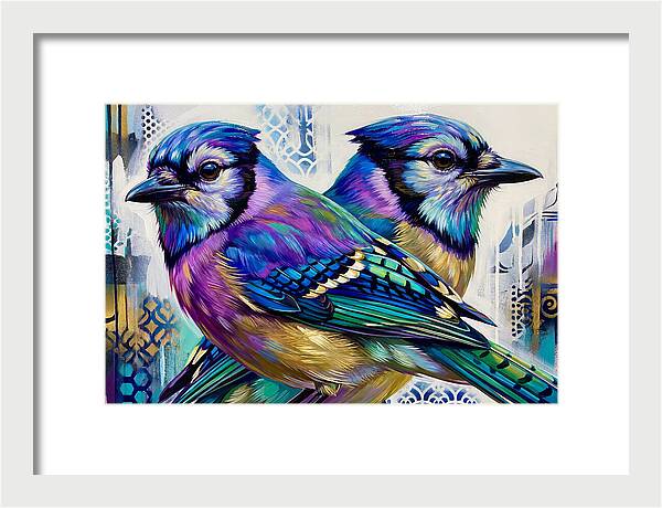 Colorful Blue Jays In Harmony