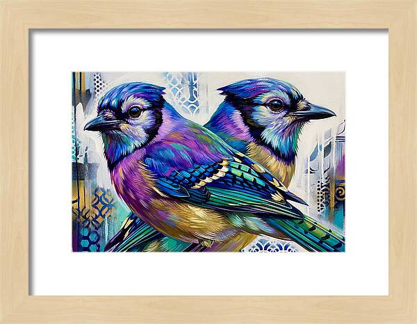Colorful Blue Jays In Harmony