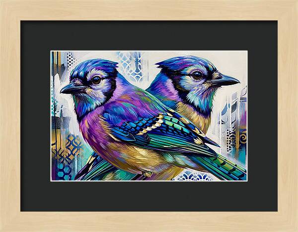 Colorful Blue Jays In Harmony