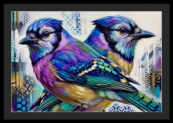 Colorful Blue Jays In Harmony