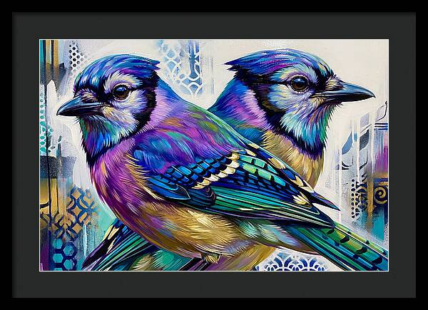 Colorful Blue Jays In Harmony