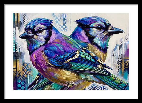 Colorful Blue Jays In Harmony