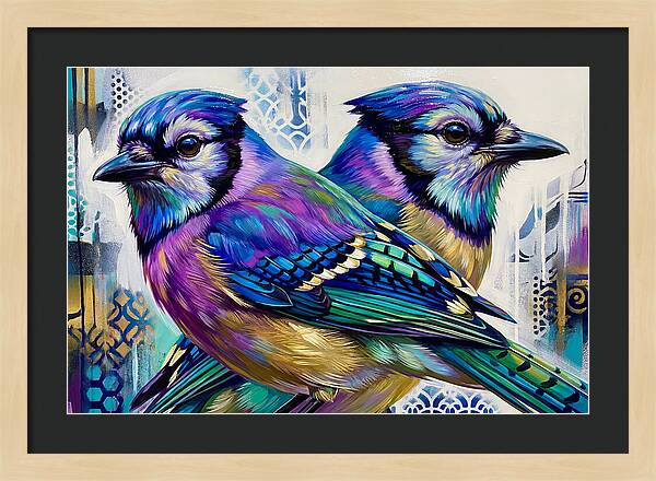 Colorful Blue Jays In Harmony