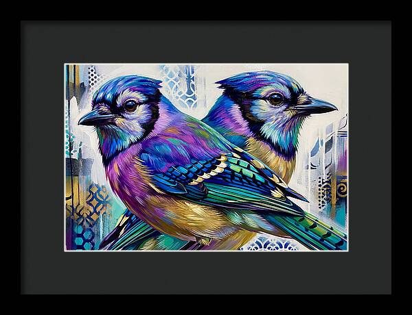 Colorful Blue Jays In Harmony