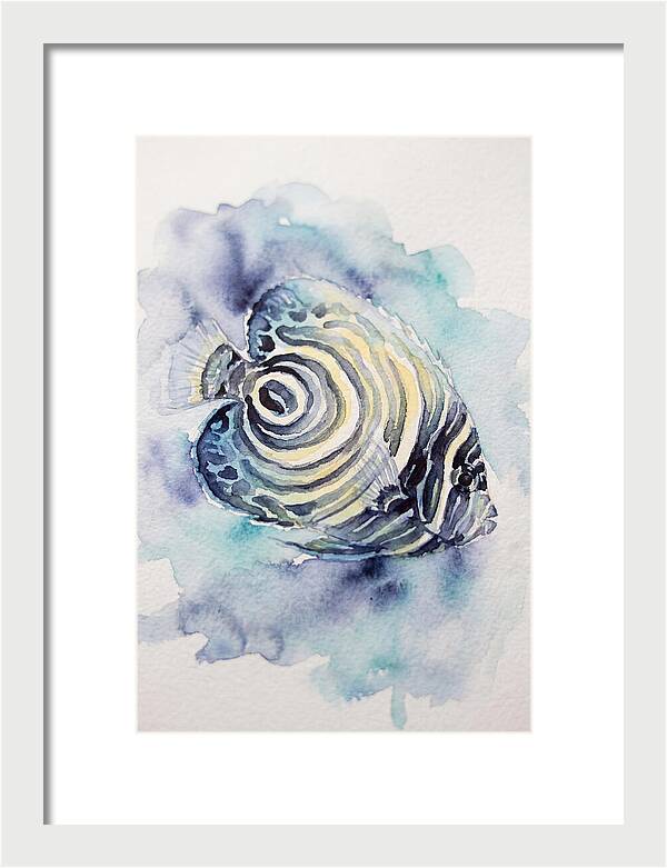 Colorful Butterflyfish Watercolor