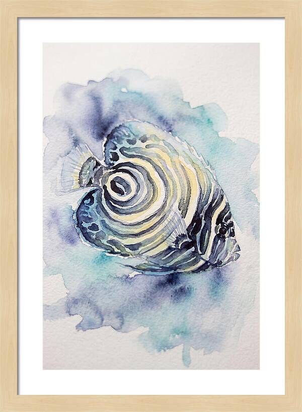Colorful Butterflyfish Watercolor