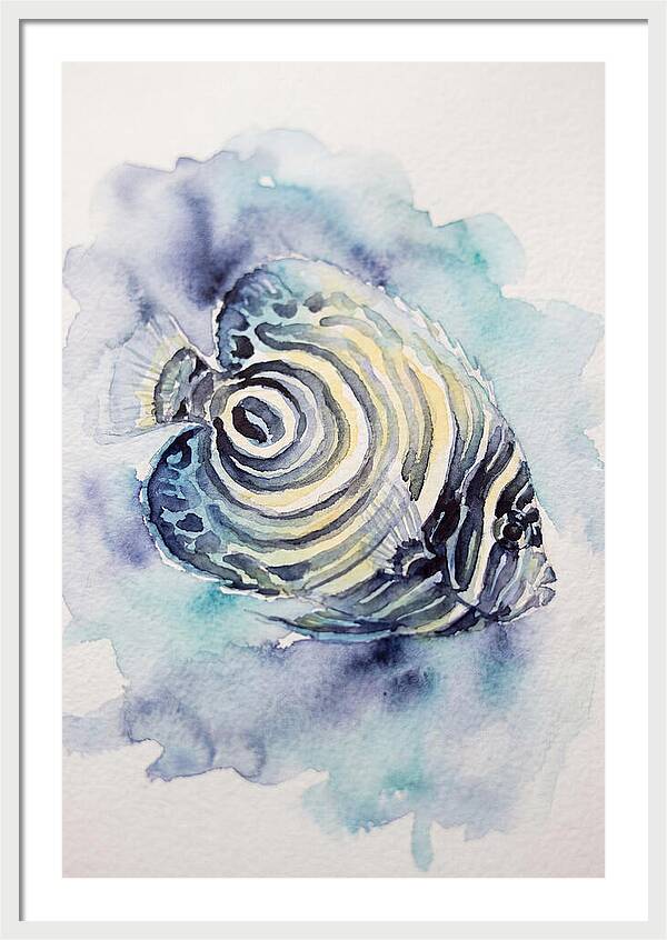 Colorful Butterflyfish Watercolor