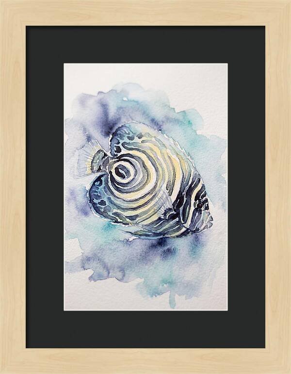Colorful Butterflyfish Watercolor