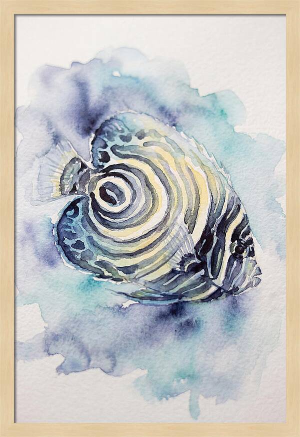 Colorful Butterflyfish Watercolor