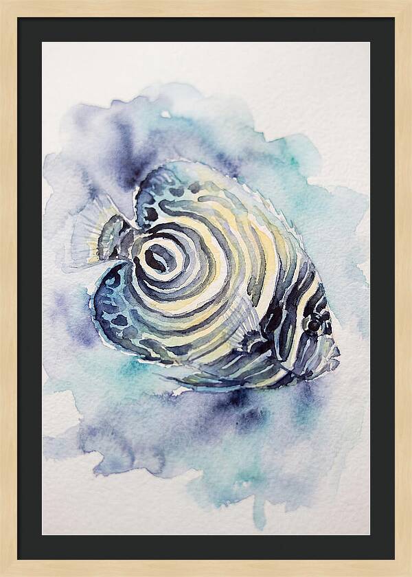 Colorful Butterflyfish Watercolor