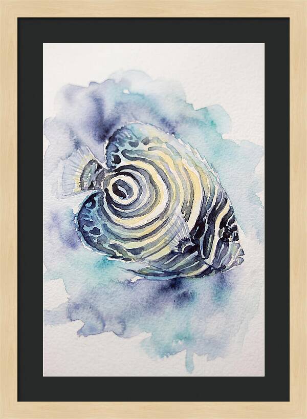 Colorful Butterflyfish Watercolor