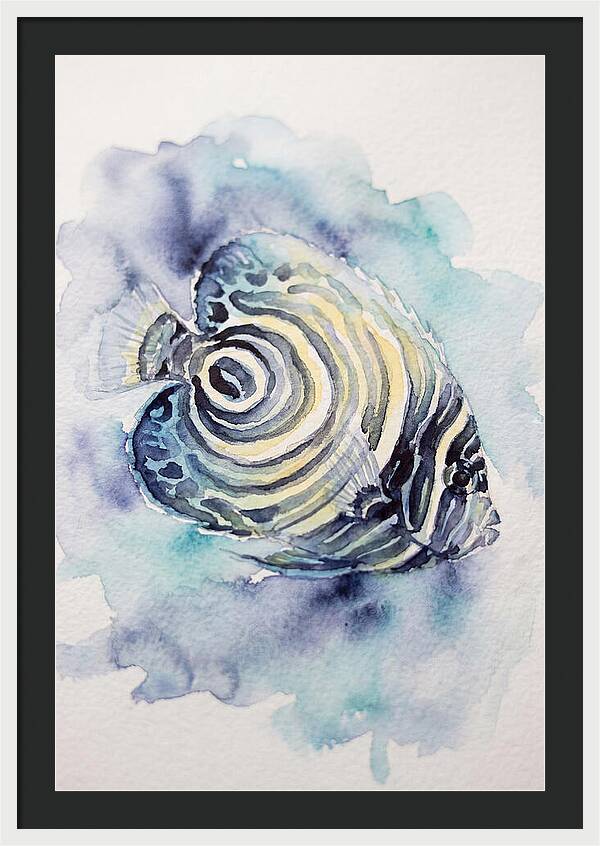Colorful Butterflyfish Watercolor