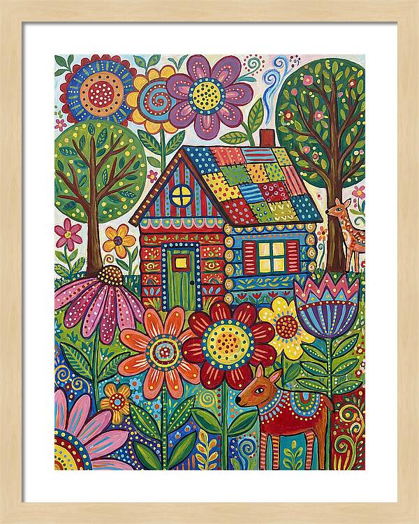 Colorful Cabin In Nature