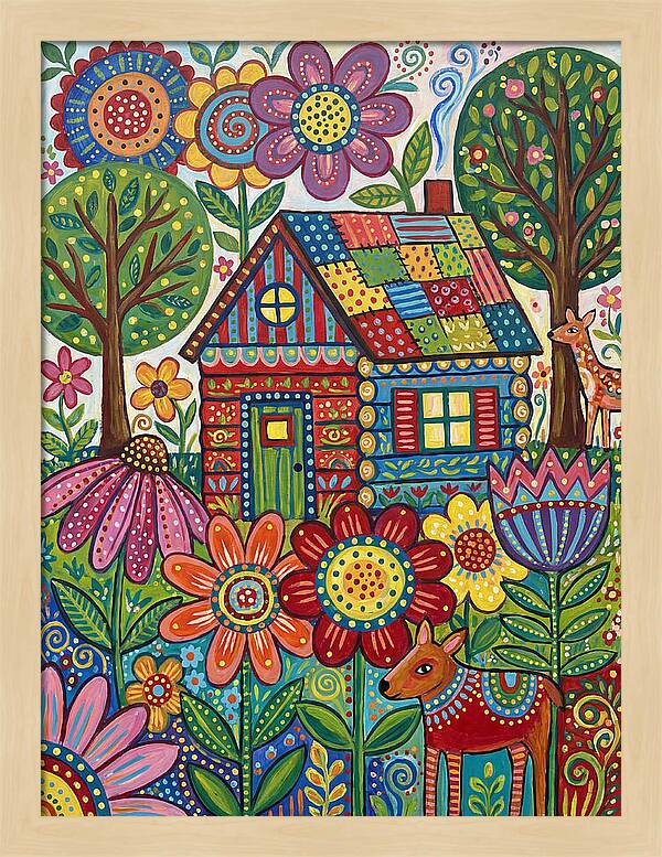 Colorful Cabin In Nature