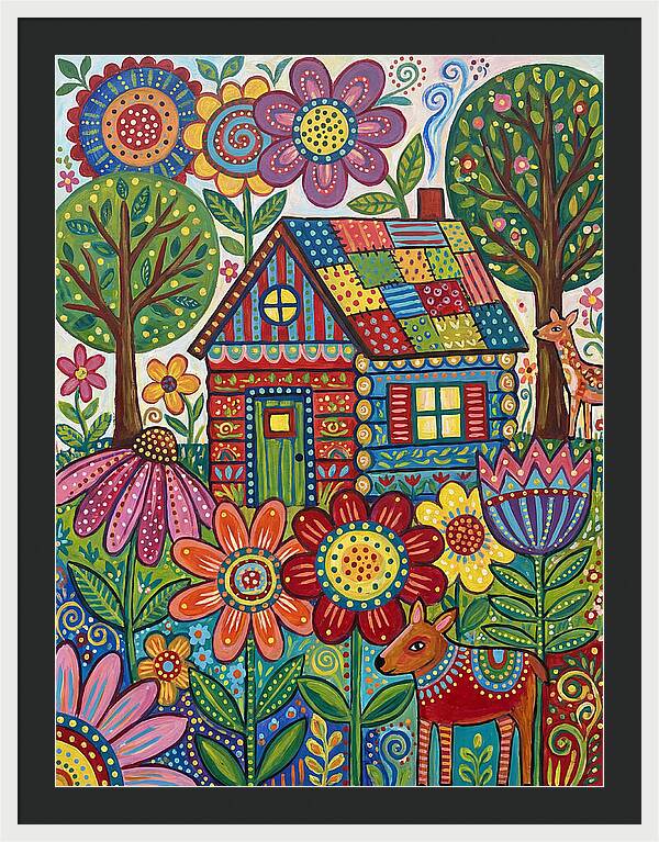 Colorful Cabin In Nature