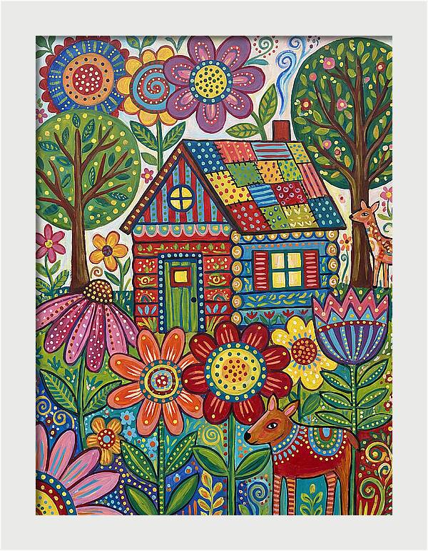 Colorful Cabin In Nature