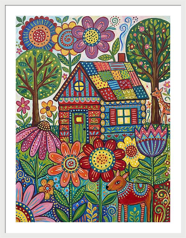 Colorful Cabin In Nature