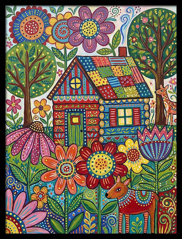 Colorful Cabin In Nature