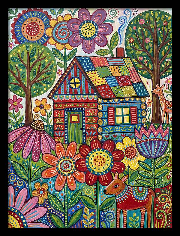 Colorful Cabin In Nature