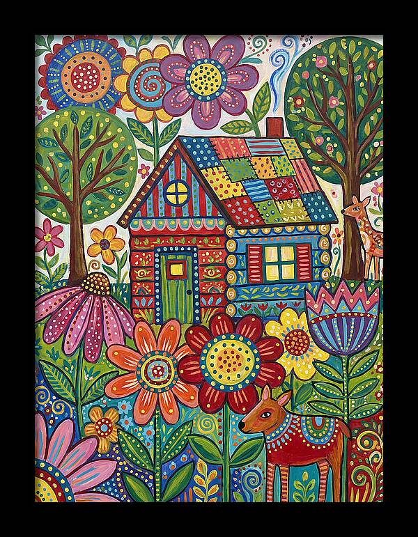 Colorful Cabin In Nature