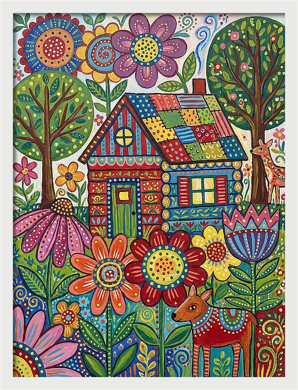 Colorful Cabin In Nature