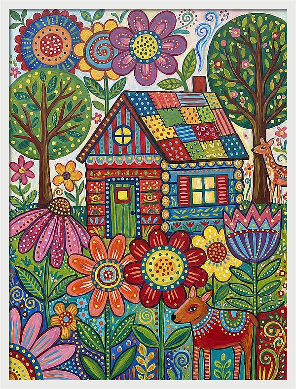 Colorful Cabin In Nature