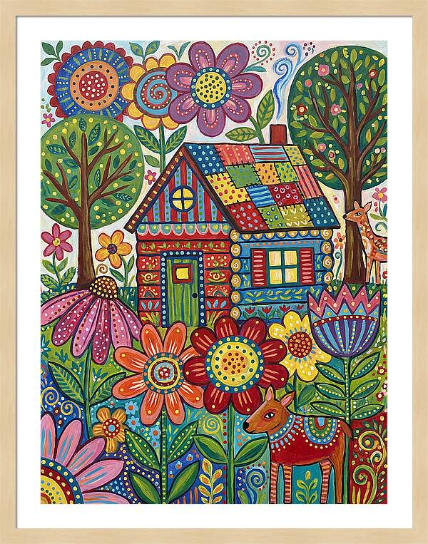 Colorful Cabin In Nature