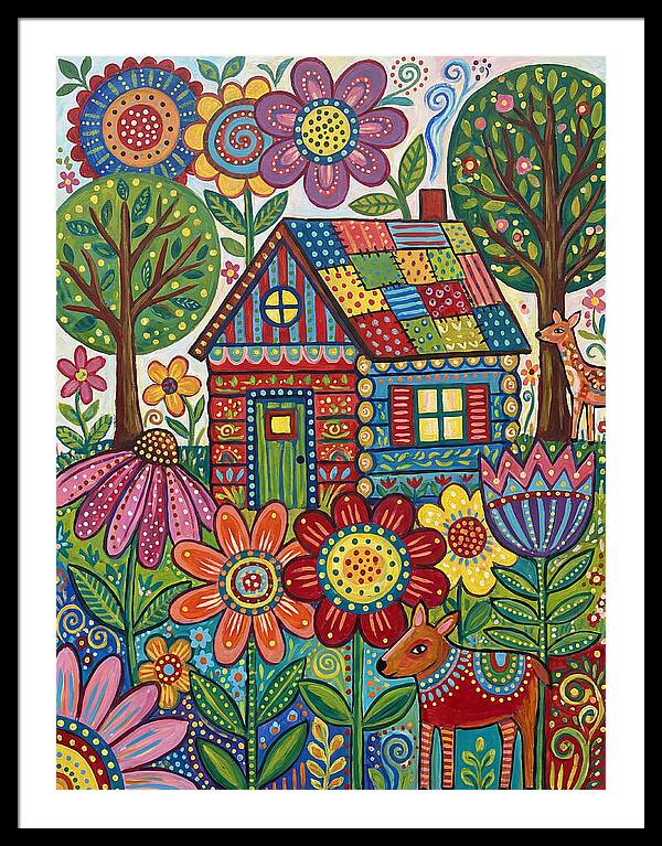 Colorful Cabin In Nature