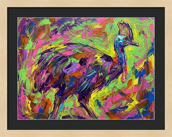 Colorful Cassowary Encounter