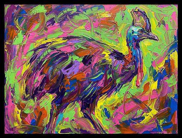 Colorful Cassowary Encounter