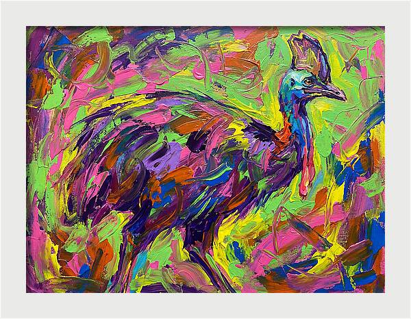 Colorful Cassowary Encounter