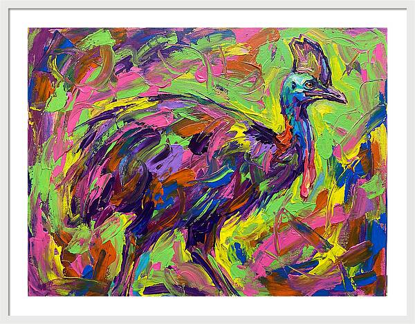 Colorful Cassowary Encounter