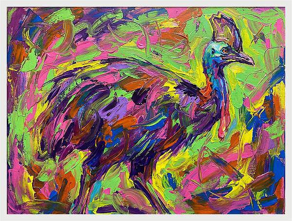 Colorful Cassowary Encounter