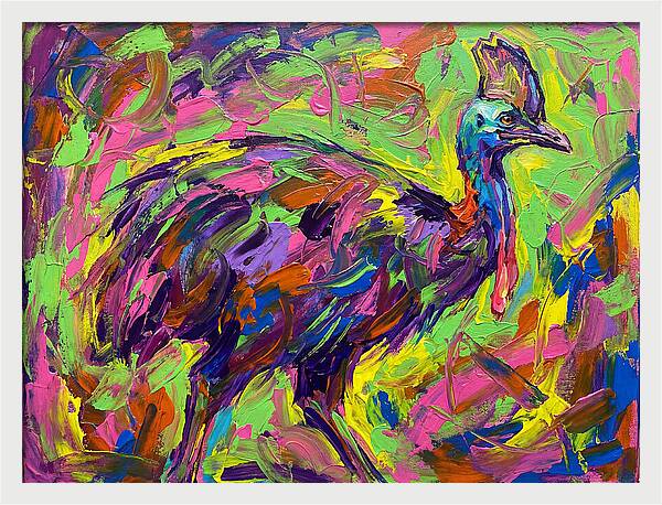 Colorful Cassowary Encounter