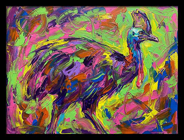Colorful Cassowary Encounter