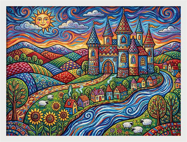 Colorful Castle Landscape