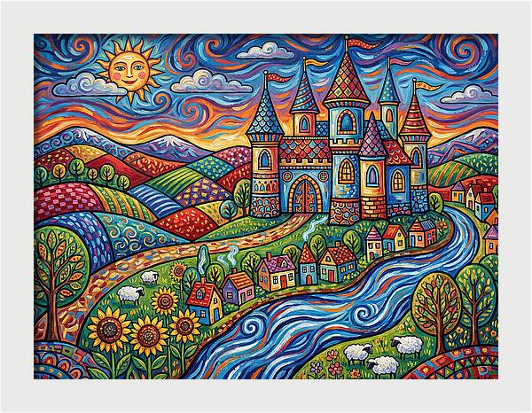 Colorful Castle Landscape
