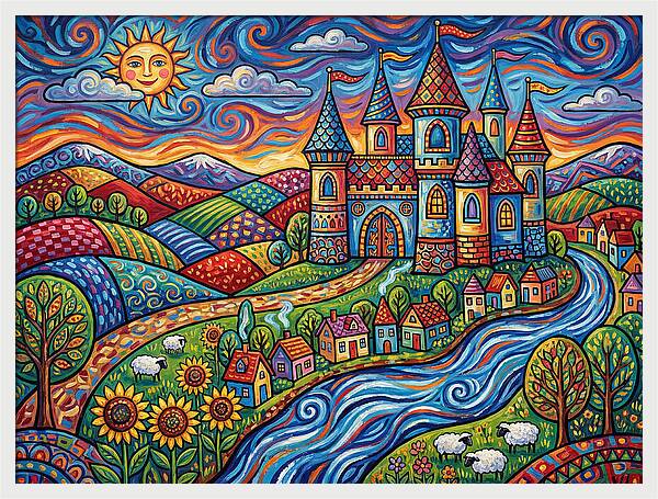Colorful Castle Landscape