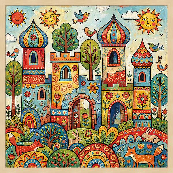 Colorful Castle Ruins