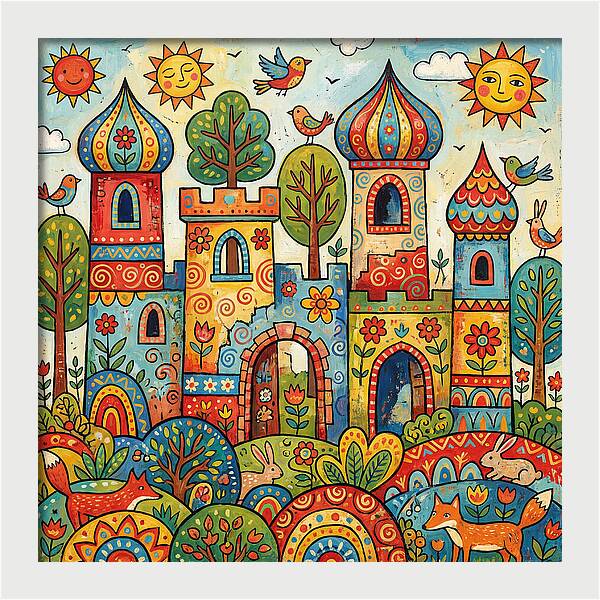 Colorful Castle Ruins